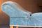 Vintage Chaise Lounge with Sky Blue Velvet Upholstery 4