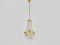 Vintage Chandelier with Glass Pampilles, 1950s 1