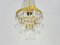 Lámpara de araña vintage con pampillas de vidrio, años 50, Imagen 6
