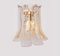 Vintage Petal Wall Sconces in Amber and Clear Murano Glass, Italy, 1970s, Set of 2, Image 3