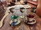 Tazas y vasos de cristal de Murano con hoja de oro, años 50. Juego de 5, Imagen 3