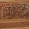 Antikes Tagesbett mit geschnitztem Relief 6