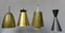 Lacquered Alumnium and Brass Ceiling Lamps, 1950s, Set of 4 28