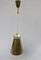 Lacquered Alumnium and Brass Ceiling Lamps, 1950s, Set of 4, Image 10