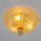 Lampada da soffitto in vetro di Murano dorato, anni '70, Immagine 2