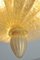 Murano Gold Foil Glass Ceiling Light, 1970s 3