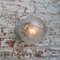 Vintage Mid-Century White Porcelain and Clear Glass Wall Sconce 2