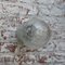Vintage Mid-Century White Porcelain and Clear Glass Wall Sconce, Image 6