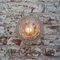 Vintage Mid-Century White Porcelain and Clear Glass Wall Sconce 8