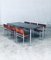 Mid-Century Modern Italian Tubular Dining Table in Chrome and Smoke Glass, 1970s, Image 6