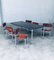 Mid-Century Modern Italian Tubular Dining Table in Chrome and Smoke Glass, 1970s 5