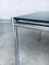 Mid-Century Modern Italian Tubular Dining Table in Chrome and Smoke Glass, 1970s 4