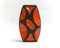 Mid-Century Roth Keramikvase in Orange & Schwarz, 1960er 9