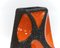 Jarrón Roth Mid-Century de cerámica en naranja y negro, años 60, Imagen 3
