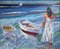 Avel, Mirando Al Mar, 2023, óleo sobre lienzo, Enmarcado, Imagen 3