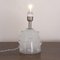 Silk-Colored Murano Artistic Glass Table Lamp with Warm Crystal Studded Studs, Italy 4