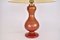 Lampada da tavolo in vetro di Murano rosso rubino e oro di Barovier & Toso, Immagine 8