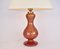Rubinrote & goldene Murano Tischlampe von Barovier & Toso 9