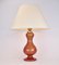 Lampada da tavolo in vetro di Murano rosso rubino e oro di Barovier & Toso, Immagine 10