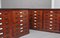 Vintage Multi-Drawer Chests in Mahogany, 1920, Set of 2 8