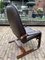 Vintage Lounge Chair in Wood and Skai, 1970s 11