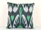 Housse de Coussin Ikat Ouzbékistan Décorative Faite Main Carrée 1