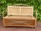 Wooden and Rattan Children's Bench, 1950s 8