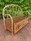 Wooden and Rattan Children's Bench, 1950s, Image 3