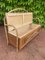 Wooden and Rattan Children's Bench, 1950s 7