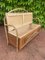 Wooden and Rattan Children's Bench, 1950s, Image 7