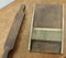 Antiker Tablettenroller aus Holz & Messing, 2 4
