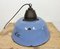 Industrial Blue Enamel and Cast Iron Pendant Light, 1960s 13