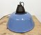 Industrial Blue Enamel and Cast Iron Pendant Light, 1960s 14