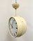 Vintage Beige Double Sided School or Station Ceiling Clock from Van Doorn, 1960s, Image 10