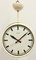 Vintage Beige Double Sided School or Station Ceiling Clock from Van Doorn, 1960s, Image 8