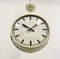 Vintage Beige Double Sided School or Station Ceiling Clock from Van Doorn, 1960s 7