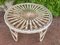 Runder Vintage Rattan Tisch, 1950er 3