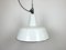 Large Industrial White Enamel Factory Pendant Lamp from Zaos, 1960s 2