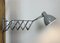 Italian Industrial Grey Scissor Wall Lamp, 1960s 17