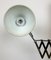 Lámpara de pared industrial italiana en forma de tijera en gris, años 60, Imagen 11