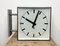 Large Industrial Square Double Sided Factory Wall Clock from Pragotron, 1970s, Image 7