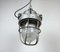 Soviet Industrial Cast Aluminium Bunker Pendant Light with Iron Grid, 1960s 11