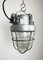 Soviet Industrial Cast Aluminium Bunker Pendant Light with Iron Grid, 1960s 8