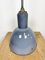 Industrial Grey Enamel Ceiling Lamp from Elektrosvit, 1950s, Image 3
