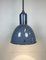 Industrial Grey Enamel Ceiling Lamp from Elektrosvit, 1950s 9