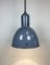 Industrial Grey Enamel Ceiling Lamp from Elektrosvit, 1950s, Image 9