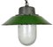 Industrial Green Enamel and Cast Iron Pendant Light, 1960s, Image 1