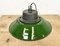Industrial Green Enamel and Cast Iron Pendant Light, 1960s 13