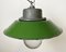 Industrial Green Enamel and Cast Iron Pendant Light, 1960s 4