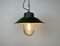 Industrial Green Enamel and Cast Iron Pendant Light, 1960s 17